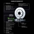 thumbnail image 3 of R1 Concepts Rear Brakes and Rotors Kit |Rear Brake Pads| Brake Rotors and Pads| Performance Sport Brake Pads and Rotors| Hardware Kit|fits 2000-2006 Audi TT Quattro; Volkswagen Golf, R32, 3 of 5