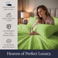 thumbnail image 4 of Amay 500 Thread Count Cotton Bed Sheet Set, 4-Piece Deep Pocket Bedding Set, Soft & Breathable All-Season Sheets, Non-Standard, Sage Green, 4 of 7