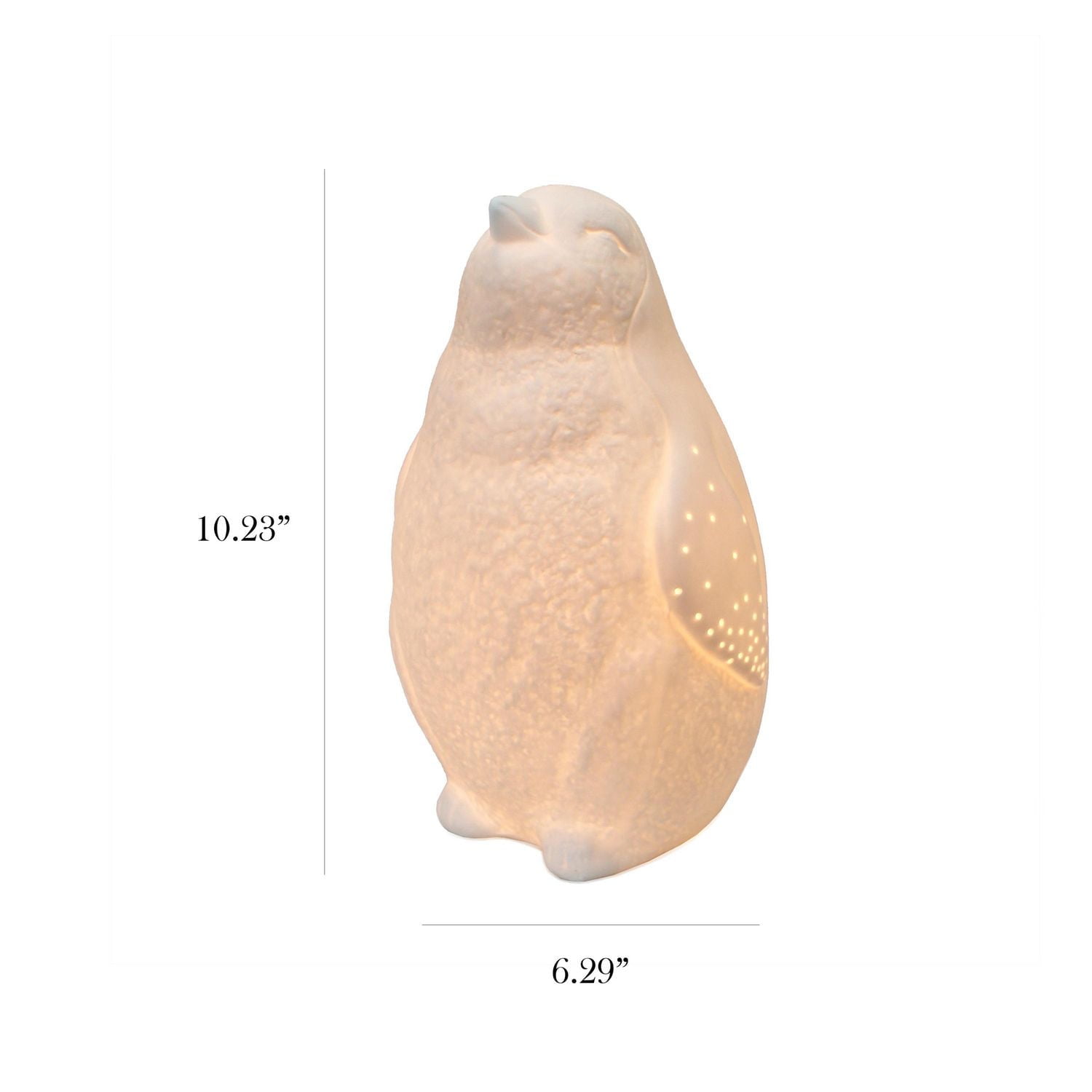 Lampe de table Simple Designs en forme de pingouin arctique en porcelaine