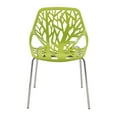 thumbnail image 3 of Modern Asbury Dining Chair with Chromed Legs, Set of 4 - Green, 3 of 7