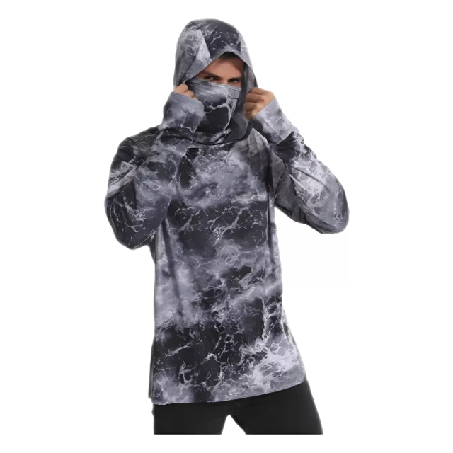 Playera De Pesca Para Hombre Secado Rápido - Upf 50+ - Color Azul acero