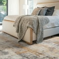 thumbnail image 6 of Cydiria Modern Abstract Fuzzy Faux Wool Area Rug,9' x 12', Brown, 6 of 8