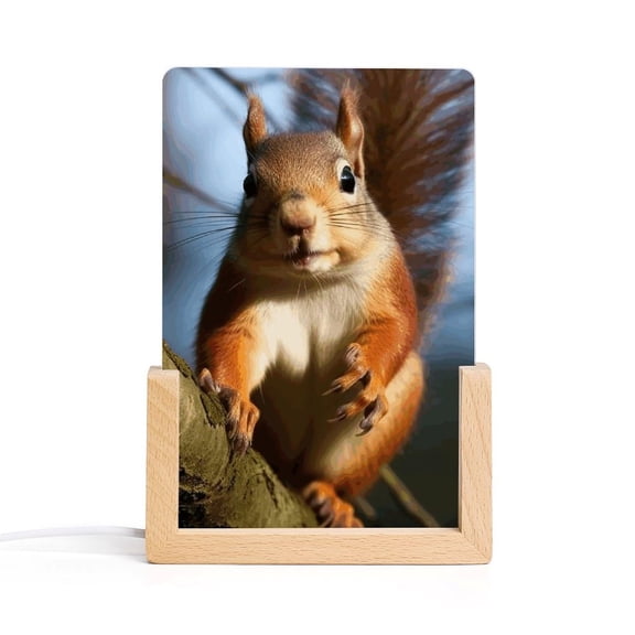 Wooden LED Light Base, Glowing Photo Frame Night Light Lighted Display Stand Base, Memorial Birthday Valentines Gift for Couples Him Her