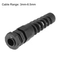 thumbnail image 2 of Uxcell PG7 Cable Gland 3mm6.5mm Wire Hole Waterproof Nylon Joint Adjustable Locknut Black 10 Pieces, 2 of 3