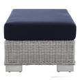thumbnail image 2 of Conway Sunbrella Outdoor Patio Wicker Rattan Ottoman, 2 of 7