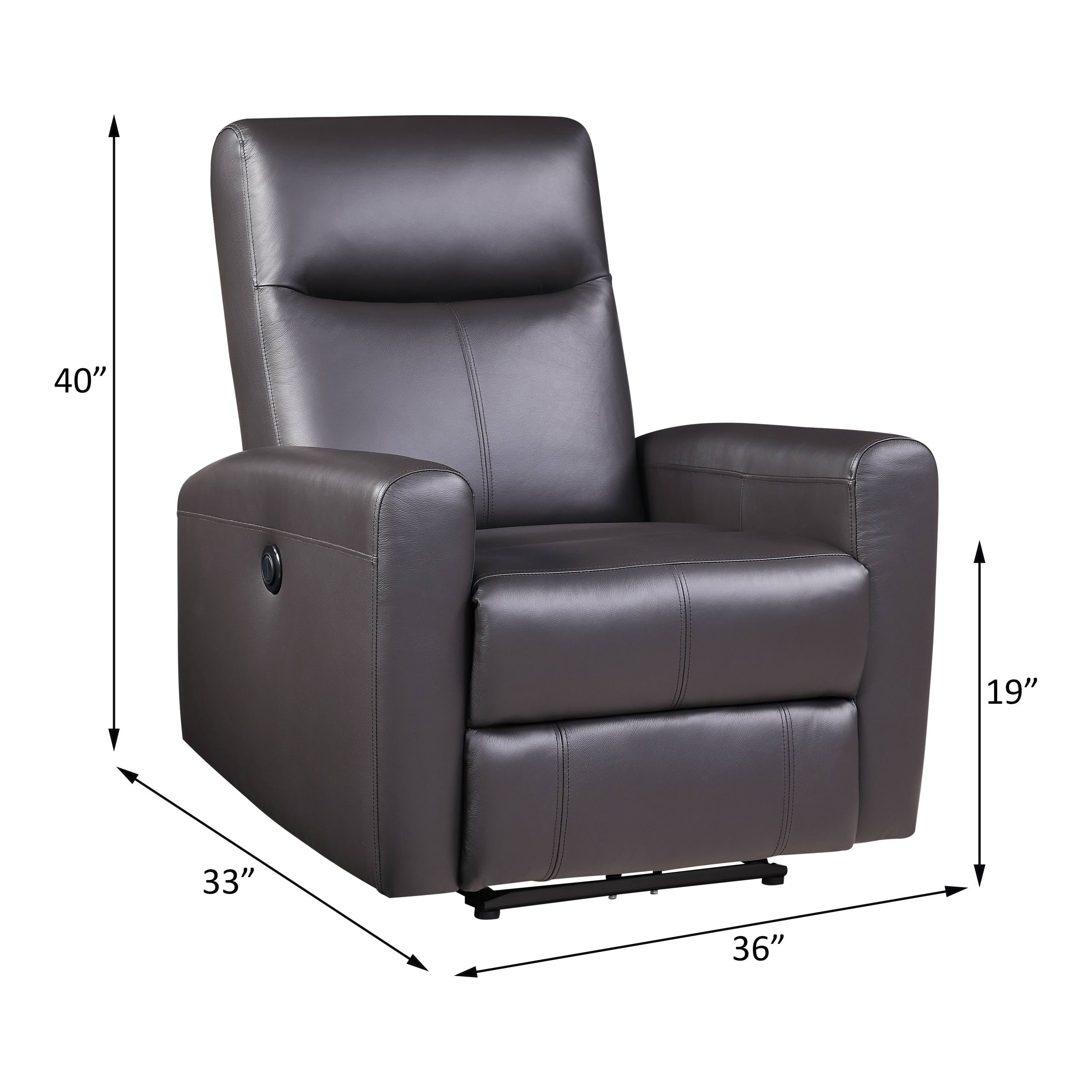 Top Grain Leather Match Power Motion Recliner