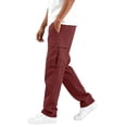 thumbnail image 2 of Men Sweatpants With Pockets Solid Color Casual Drawstring Elastic Waist Workwear Men Cargo Pants, 2 of 8
