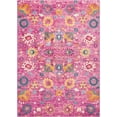 thumbnail image 1 of homeroots home decor 385198 7’ x 10’ Fuchsia and Orange Distressed Area Rug, 1 of 1
