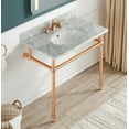thumbnail image 2 of ANZZI Verona 34.5 in. Console Sink in Rose Gold with Carrara White Counter Top, 2 of 8