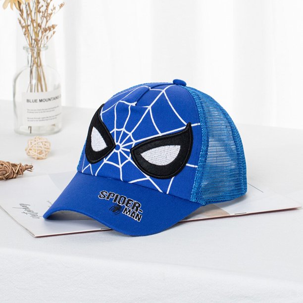 Gorra de béisbol de Spiderman de Disney para niño, sombrero de Hip Hop de dibujos animados, sombreros de protección solar transpirables para exteriores, regalo informal de viaje para niños hola suerte unisex