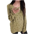 thumbnail image 2 of LSLJS Women's Chemise Décontractée Motif Étoile Ample Imprimé Plus Size Blouse Long Sleeve, 2 of 3