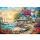 thumbnail image 1 of Hilo Algodón Ecológico Bordado 11CT 3 Hebras Impresión 60x40cm Kit Serie Paisaje Punto Cruz para Casa Junto Al Mar, 1 of 9