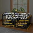 thumbnail image 5 of BLACK & YELLOW® 4-Tier Heavy Duty Plastic Storage Shelving Unit, 100lbs/shelf (55”H x 24”W x 20”D), for Indoor/Outdoor Organization, Modular Rack, Extremely Durable®, Made in The USA, 5 of 8