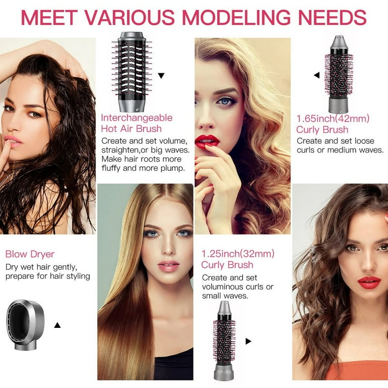 Hot air brush for clearance curly hair
