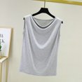 thumbnail image 3 of Débardeurs à Encolure Dégagée en Modal pour l'Été, Hauts Sans Manches pour Femmes, Couleur Unie Ultra Mince, Haut Ample, Tout Assorti FJH, 3 of 6