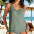 thumbnail image 7 of Fmbrln Tankini Tops for Women Fashion Built in Bra Adjustable Strap Blouson Swimsuits Tops Casual Loose Fit Solid Bathing Suits Tops, 7 of 7
