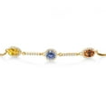 thumbnail image 2 of Gem Stone King 18K Yellow Gold Plated Silver Bracelet Citrine Persian Blue Moissanite (1.45 Cttw), 2 of 4