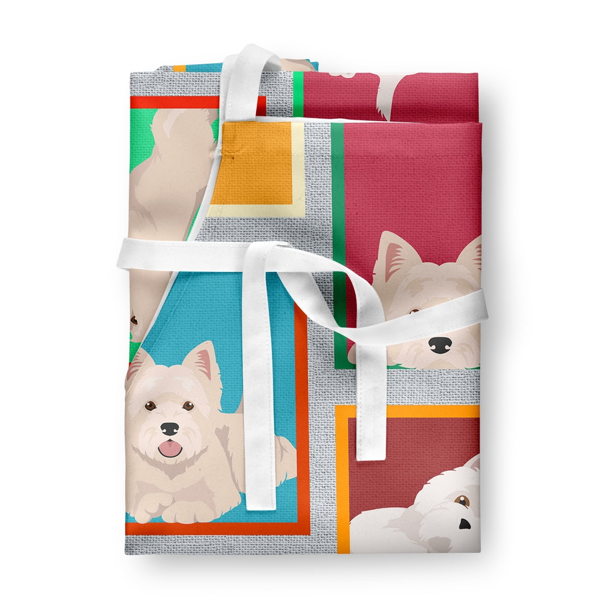 Lots of Westie Apron 27 in x 30 in