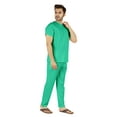 thumbnail image 2 of Inkmeso Solid Nightwear Set For Mens Tshirt And Pants Pajama Set Short Sleeve Pjs Loungewear Set, 2 of 8