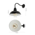 thumbnail image 3 of JONATHAN Y Aurora 12.25" 1-Light Farmhouse Industrial Indoor/Outdoor Iron LED Gooseneck Arm Outdoor Sconce, Black, 3 of 7