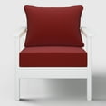 thumbnail image 4 of WestinTrends Avalon Outdoor Modern HDPE Patio Club Chair with Deep Seat Cushions, White/Red, 4 of 10