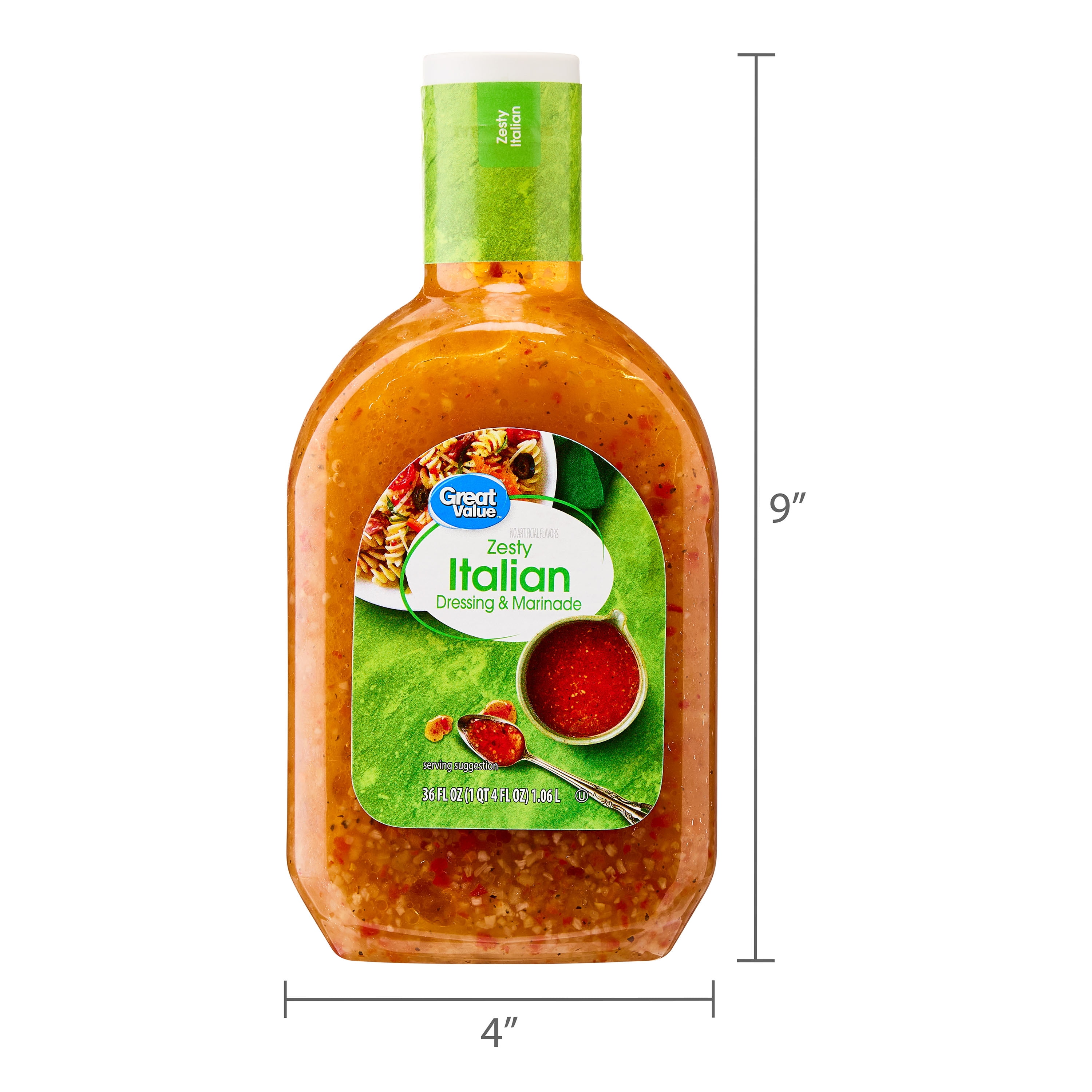 Great Value Zesty Italian Dressing & Marinade, 36 fl oz Great Value Zesty Italian Dressing & Marinade, 36 fl oz