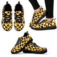 thumbnail image 1 of Zapatillas de baloncesto con plataforma negra y estampado de girasoles, cómodas y transpirables, para verano., 1 of 6