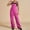 #0461Hot Pink, variant on Women'S Solid Color Sleeveless Casual Wide-Leg Jumpsuit Adjustable Shoulder Strap Romper WithPockets