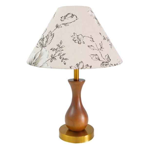 Lámpara de mesa decorativa retro con diseño de peonía for dormitorio, mesita de noche, sala de estar y estudio.