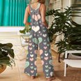 thumbnail image 6 of Kixjoy Overalls for Women Fashion Oversized Wide Leg Jumpsuits Valentine's Day Fall Loose Fit Pant Heart Print Casual Womens Overalls with Pockets, Gray 3XL, 6 of 6