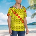 thumbnail image 3 of Sikiie Multiplication Table2 Print Men's Hawaiian Shirt, Summer Beach Button Pocket Short Sleeve T-Shirt,X-Large, 3 of 7