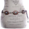 thumbnail image 2 of Women's Western Turquoise Blue Stone Oval Concho Chain Belt, 2 of 2