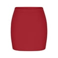 thumbnail image 5 of LADIGASU Women's Summer Sexy Solid Color Elastic Waist Short Skirt, 5 of 7