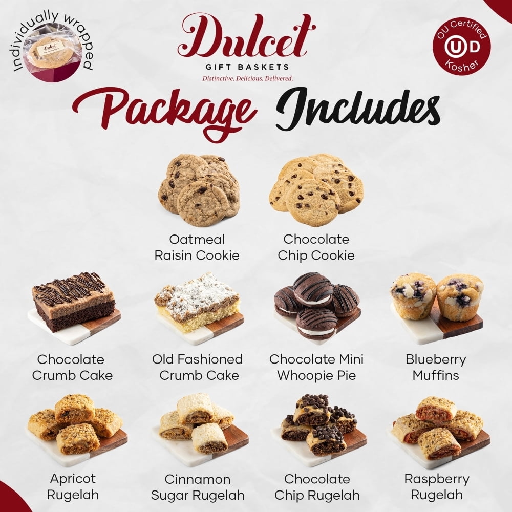 Dulcet Gift Baskets Get Well Baked Gift Box-Luxurious Bakery Dessert Tin with Whoopie Pies