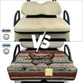 thumbnail image 6 of COEQINE Bag-Style Foldable Golf Cart Seat Cover, Compact Carry Design with Handle, Universal 51.2"x30.3" for Most 2-Seaters, Quilted Polyester, 4 Front Pockets, Butterfly Leopard Print Tribal, 6 of 8