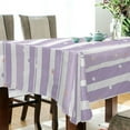 thumbnail image 3 of GZHJMY Purple Stripes Rectangle Tablecloth, Waterproof Stain Wrinkle Resistant Washable Polyester Table Cover for Picnic Dinner Holiday Kitchen Party Decor, 54 x 72 in Home Decor, 3 of 7