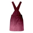 thumbnail image 5 of Curuila Toddler Girls Suspender Dress With Pocket Gradient Square Neck Sleeveless Summer Soft Comfortable Dresses Red1 Size 4-5 Years, 5 of 7