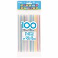 thumbnail image 1 of Striped Plastic Drinking Straws 100Pcs, 1 of 1
