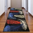 thumbnail image 6 of Runner Rug for Hallway Feather Multi Color 26 Inch or 31 Inch Wide by Your Length Choice Slip Resistant Rubber Backing Stain Resistant Pile Stair Runner, 6 of 6