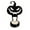 B, variant on HOARBOEG Halloween Dancing Skeleton Candle Holder – Black Iron Tea Light Stand with Skull Shadow Effect – Gothic Spooky Tabletop Decor for Mantel Dining Bar, 7.9 x 5.9 in