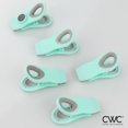 thumbnail image 3 of HAHDAXIA 5 Pc Chip Bag Clips- Kitchen Clips, Magnetic Chip Clips for Bags, Food Bag Clips with Airtight Seal (Mint Green), 3 of 7