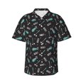 thumbnail image 1 of Balery Golf Bags And Balls Camisas hawaianas de manga corta para hombre, camisas playeras de corte holgado, camisas de vacaciones con botones,X-Large, 1 of 7
