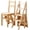 Wood, variant on Solid Wood Folding Library Ladder Chair - 4-Step Stool Dual Purpose Stepladder - Climb Display Stand Flower Stand (Color: Wood, Size: 46x35x90CM)