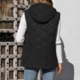 thumbnail image 7 of Sokhug Womens Hooded Quilted Puffer Vest Zip Up Sleeveless Lightweight Fall Winter Plain Lined Cotton Padded Jacket Outerwear with Pockets, 7 of 7