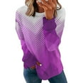 thumbnail image 1 of ICHUANYI Clearance Women Long Sleeves Casual Shirts Printing Round Neck Sweatshirt Pullover Loose Tunic Tops(Hot Pink, XXL) ICHUANYI WER2023081404141, 1 of 5