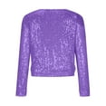 thumbnail image 6 of fartey Sequin Jacket for Women Cropped Cardigan Shiny Sparkly Shrug Clubwear Glitter Open Front Short Jackets, 6 of 7