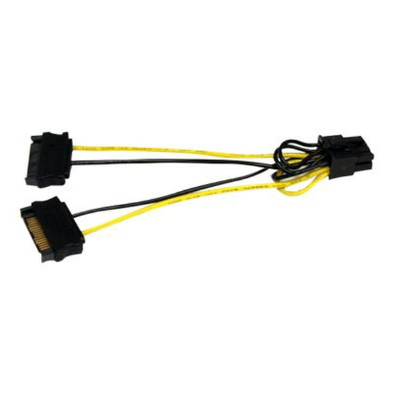 StarTech.com SATPCIEX8ADP 6 in. 6in SATA Power to 8 Pin PCI Express Video Card Power Cable Adapter