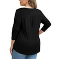 thumbnail image 3 of a.Jesdani Womens Plus Size Long Sleeve Tunic Tops Casual Floral Henley Shirts m-4x, 3 of 7