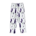 thumbnail image 4 of Naloa Lavender Flowers Print Women’s Ultra-Soft Comfy Pajama Lounge Pants with Pockets & Drawstring, 4 of 8