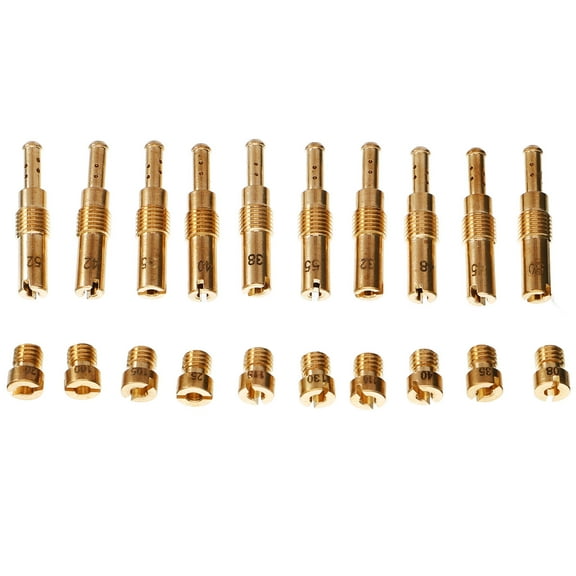 HAMPPLIES Carburetor Jet Kit 1 Set for Atv Utv Generator Copper Material 10Pcs Main 10Pcs Idle Holes